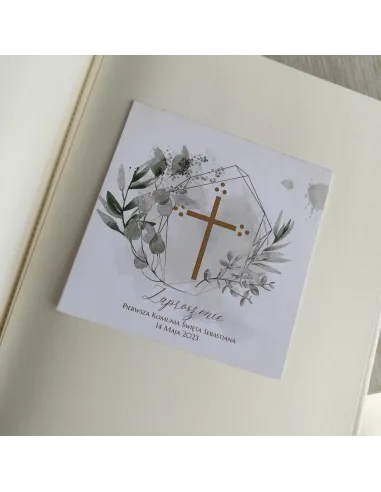 Personalizowane Komunijne Zaproszenie na z Projektem