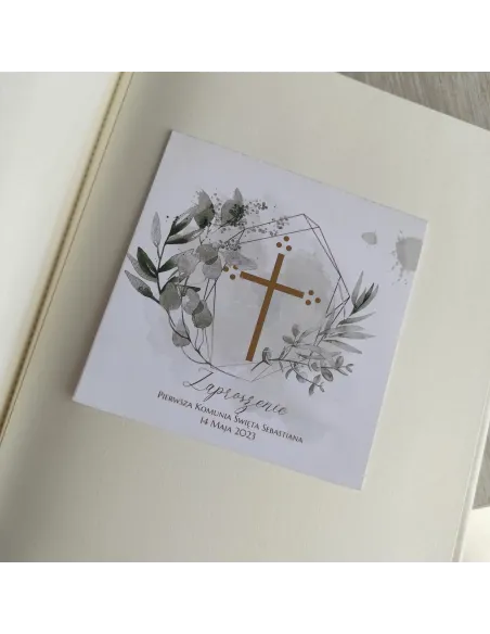 Personalizowane Komunijne Zaproszenie na z Projektem