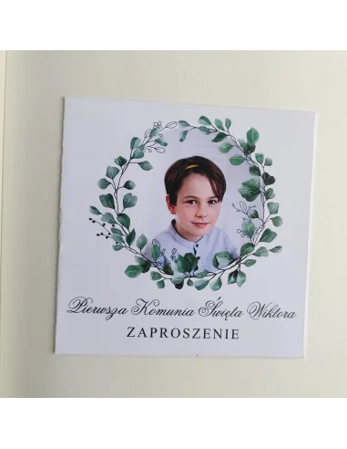 Personalizowane Komunijne Zaproszenie na Zamówienie