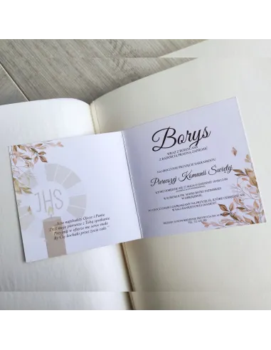 Personalizowane Komunijne Zaproszenie na Gotowy Projekt