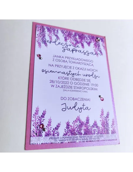 Personalizowane Zaproszenie na Urodziny Personalizowany