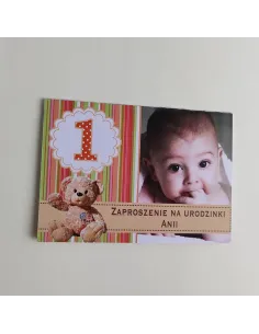 Personalizowane Zaproszenie Urodzinowe na Roczek Projekt