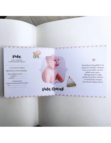 Personalizowane Zaproszenie na Chrzciny Personalizowany