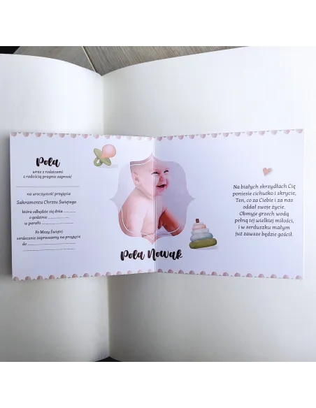 Personalizowane Zaproszenie na Chrzciny Personalizowany