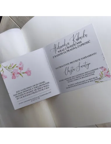 Personalizowane Zaproszenie na Chrzciny – Zdjęciem Motyw