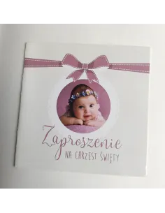 Personalizowane Zaproszenie na Chrzest – Święty Zdjęciem