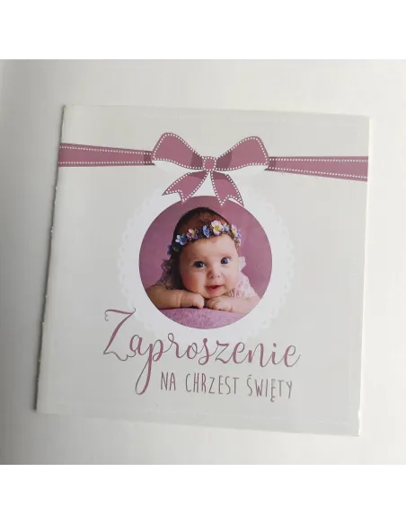 Personalizowane Zaproszenie na Chrzest – Święty Zdjęciem