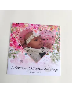Personalizowane Zaproszenie na Chrzest Święty Zdjęciem