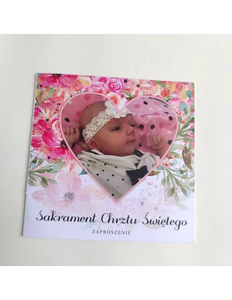 Personalizowane Zaproszenie na Chrzest Święty Zdjęciem