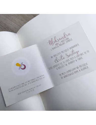 Personalizowane Zaproszenie na Chrzest – Święty Zdjęciem