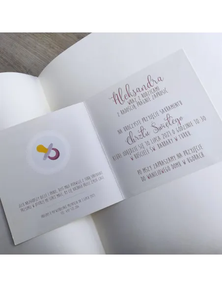 Personalizowane Zaproszenie na Chrzest – Święty Zdjęciem