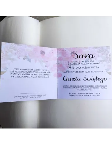 Personalizowane Zaproszenie na Chrzest Święty Zdjęciem