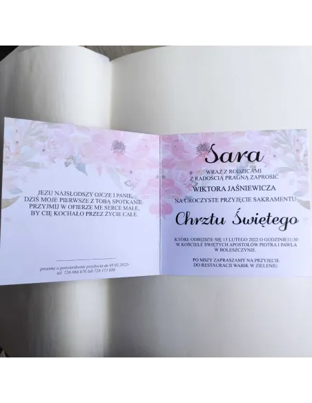 Personalizowane Zaproszenie na Chrzest Święty Zdjęciem