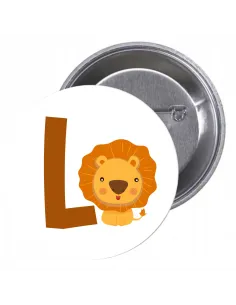 Przypinki Buttony Literki dla Dzieci – L Znaczki Badziki