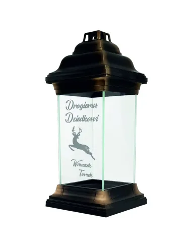 Personalizowany Znicz Kapliczka z Grawerem dla Dziadka