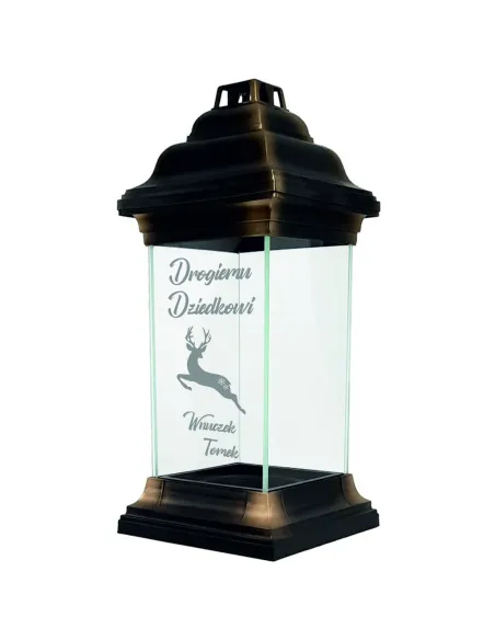 Personalizowany Znicz Kapliczka z Grawerem dla Dziadka