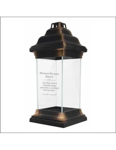 Personalizowany Znicz Kapliczka Grawerem Pierwsza Rocznica