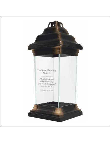 Personalizowany Znicz Kapliczka Grawerem Pierwsza Rocznica