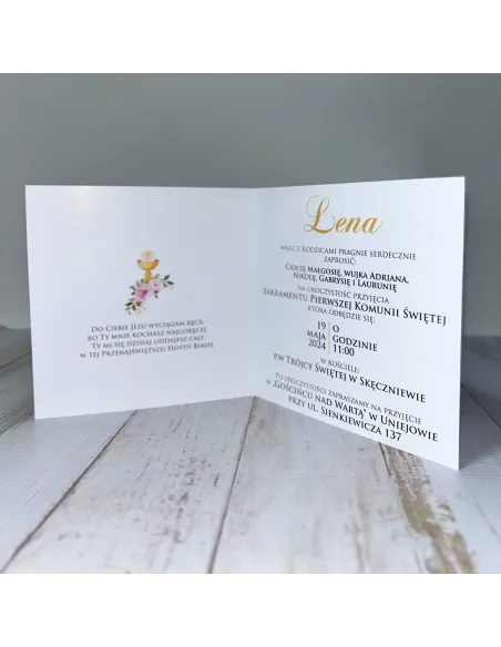 Zaproszenie na Pierwszą Komunię Świętą Zaproszenia do Firmy