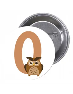 Przypinki Buttony Literki dla Dzieci – O Znaczki Badziki