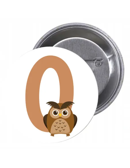 Przypinki Buttony Literki dla Dzieci – O Znaczki Badziki