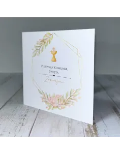 Eleganckie Zaproszenie na Pierwszą Komunię Świętą Zaproszeni