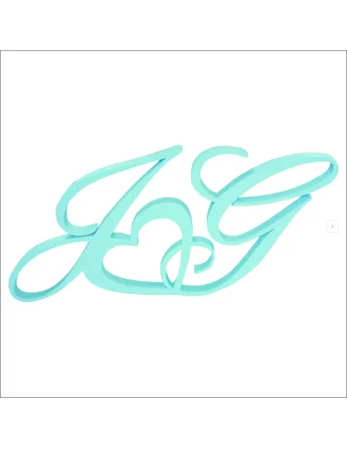 Ślubne Imiona Młodej Pary 40cm – Litery Dekoracja 3d 40cm