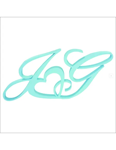 Ślubne Imiona Młodej Pary 40cm – Litery Dekoracja 3d 40cm