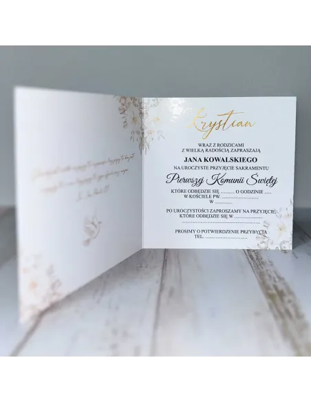 Zaproszenia Personalizowany Eleganckie Zaproszenie