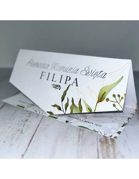 Eleganckie Zaproszenie na Pierwszą Komunię Personalizowany