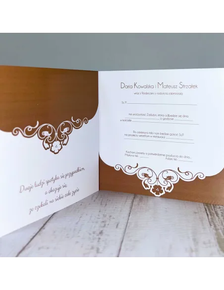Zaproszenia Eleganckie Personalizowane Zaproszenie Ślub