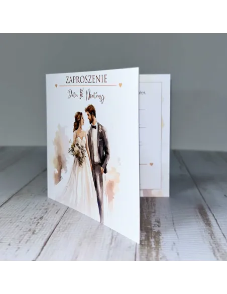 Eleganckie Personalizowane Zaproszenie na Ślub Wesele