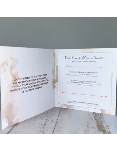 Eleganckie Personalizowane Zaproszenie na Ślub Wesele
