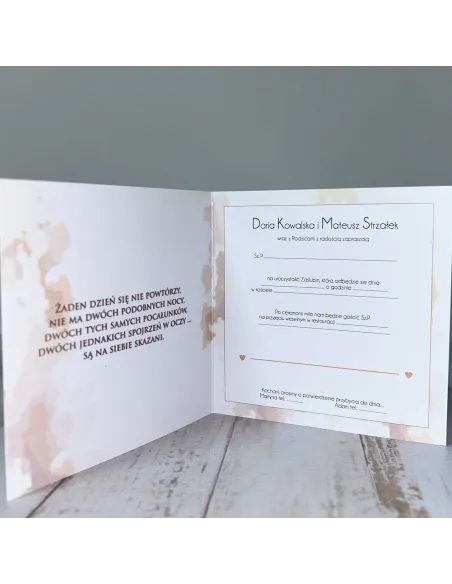 Eleganckie Personalizowane Zaproszenie na Ślub Wesele