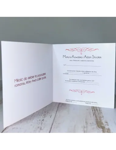 Zaproszenia – Ślub Eleganckie Personalizowane Zaproszenie