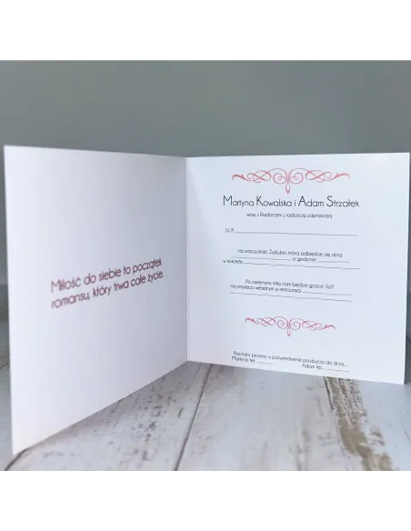 Zaproszenia – Ślub Eleganckie Personalizowane Zaproszenie