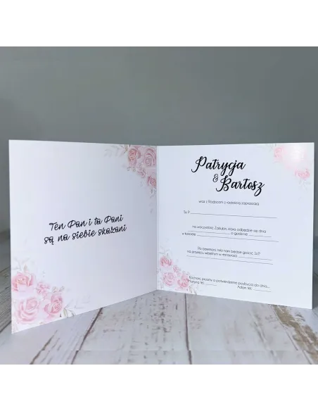 Zaproszenia Personalizowany Ślub Eleganckie Personalizowane