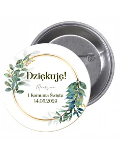 Przypinki Buttony Dziękuje Komunia Święta Znaczki Badziki