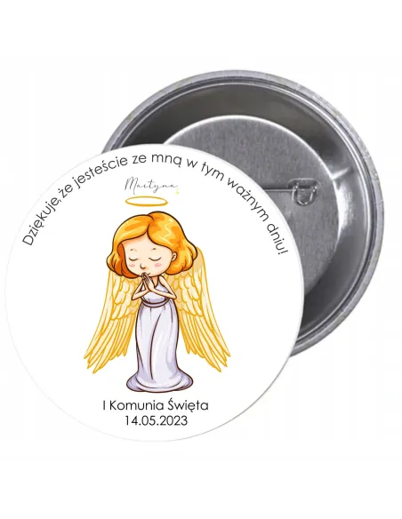 Przypinki Buttony Komunia Święta Dziękuje Że Jesteście