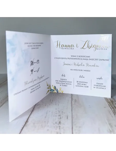 Eleganckie Personalizowane Zaproszenie na Ślub z Projektem