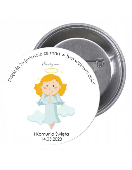 Przypinki Buttony i Komunia Święta Dziękuje, Że Jesteście