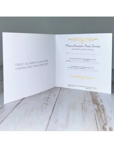 Eleganckie Personalizowane Zaproszenie na Zamówienie