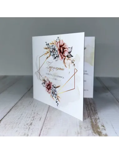 Eleganckie Personalizowane Zaproszenie na Ślub z Grafiką