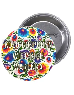 Przypinki Buttony Koło Gospodyń Wiejskich Warenka Znaczki