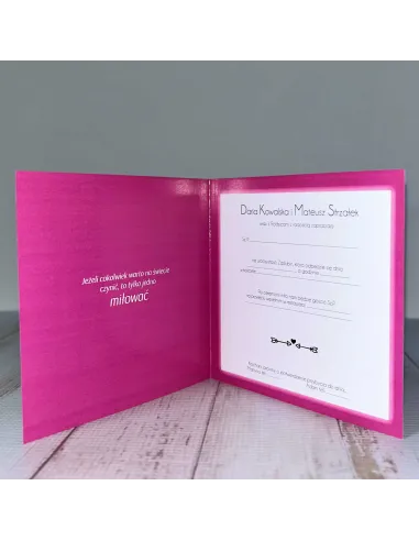 Eleganckie Personalizowane Zaproszenie na Ślub Reklamowy