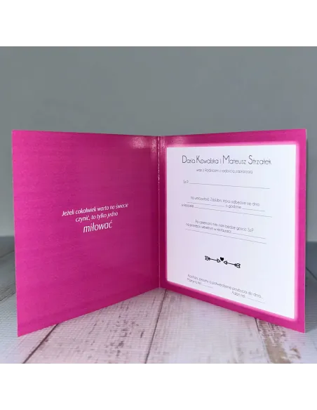 Eleganckie Personalizowane Zaproszenie na Ślub Reklamowy