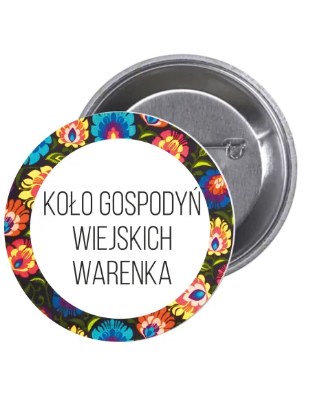 Przypinki Buttony Koło Gospodyń Wiejskich Personalizowany