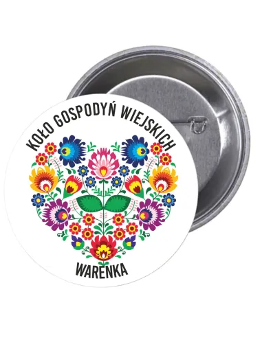 Przypinki Buttony Koło Gospodyń Wiejskich z Projektem