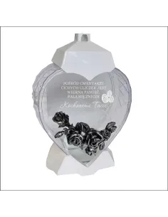 Ekskluzywny Znicz Kształt Serce Personalizowany z Grawerem