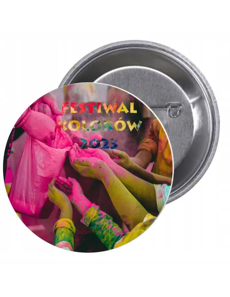 Przypinki Buttony Festiwal Kolorów 2023 Personalizowany
